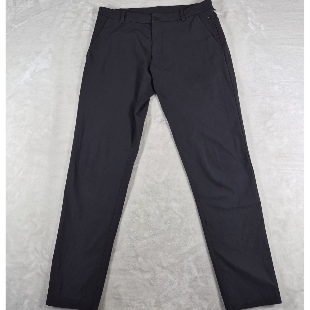 Lululemon Commission Pants Men's 34x33 Black Stretch Pockets‎ Comfort LM5711S
